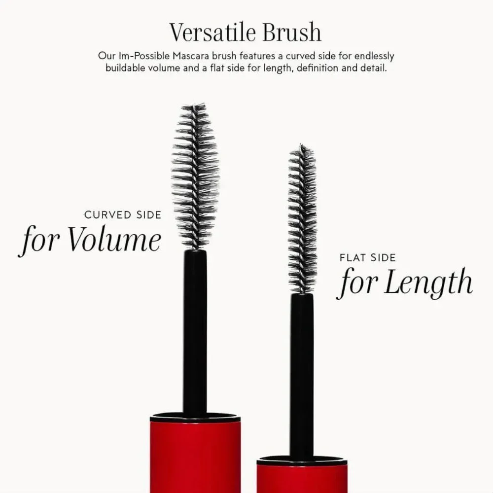 NIB Kjaer Weis Red Iconic Edition Refillable Im-Possible Mascara in Black